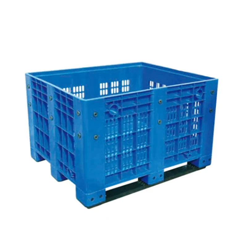Big Bulk Container Large Plastic Pallet Box Container With Lid / Cover & Wheels Or Without
