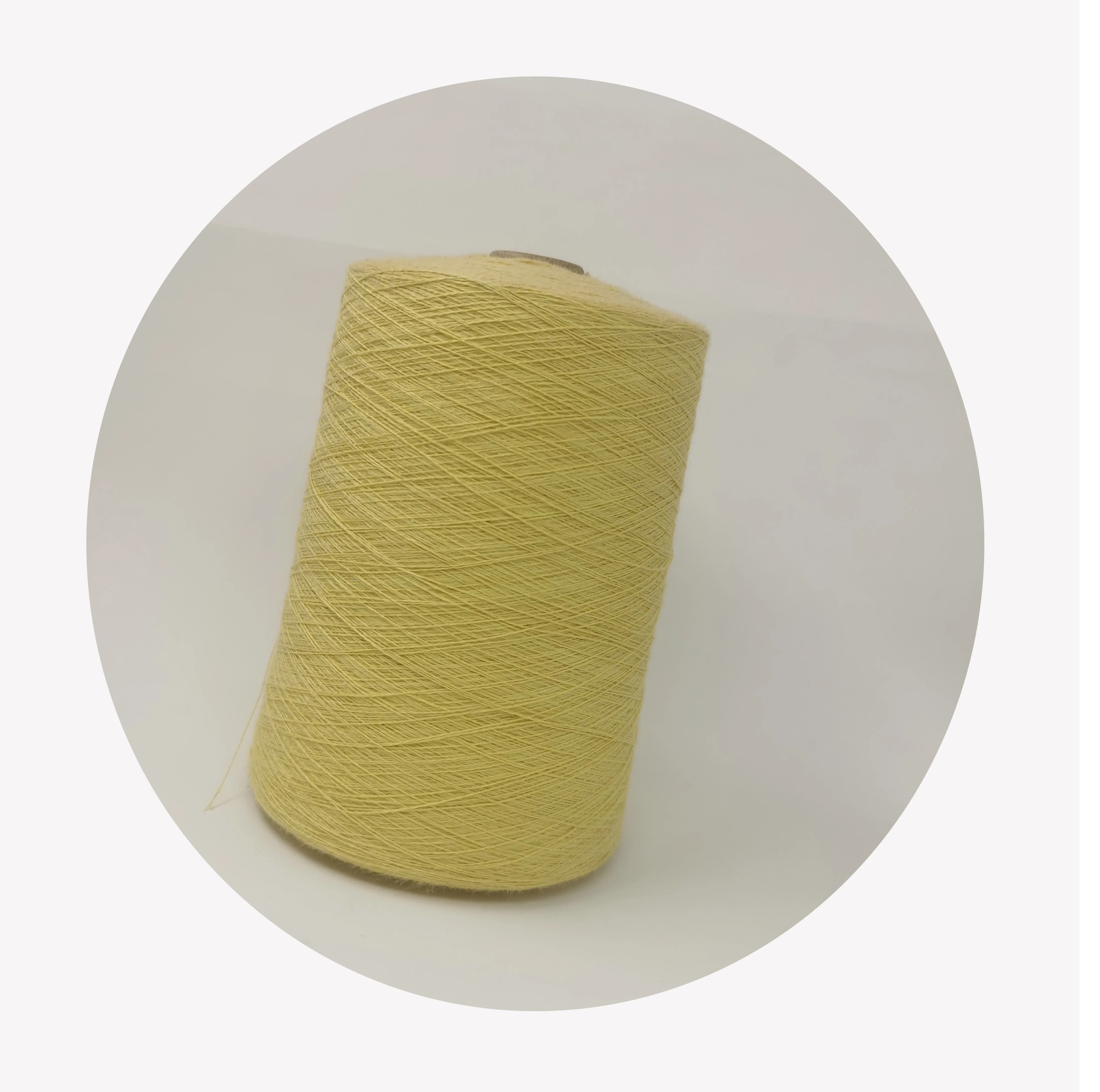 Flame Retardant Yarn Yellow Para Aramid Spun Yarn for Functional Fabric