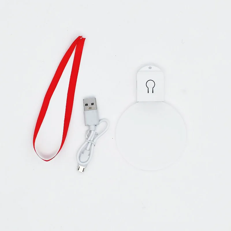 Custom Sublimation Blanks Clear Acrylic Sheets Lighting Up Led Lamp Glow In Dark LED Acrylic light For Christmas Tree Decoration