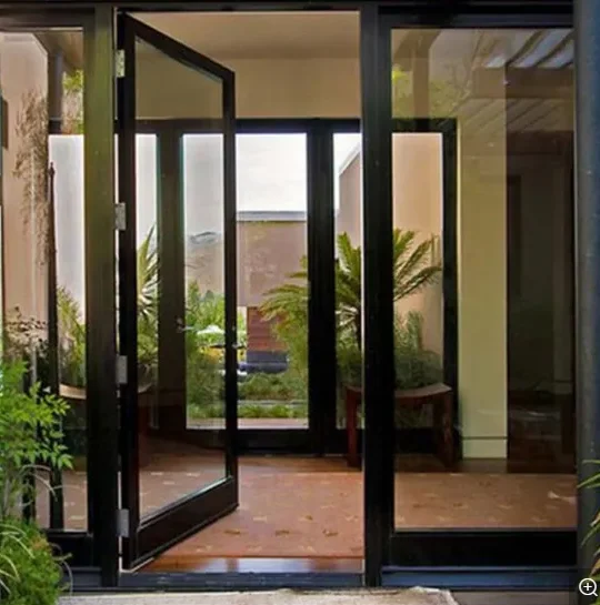 Factory wholesale anti-mosquito aluminium alloy energy efficient Low price frosted glass exterior doors front entry doors