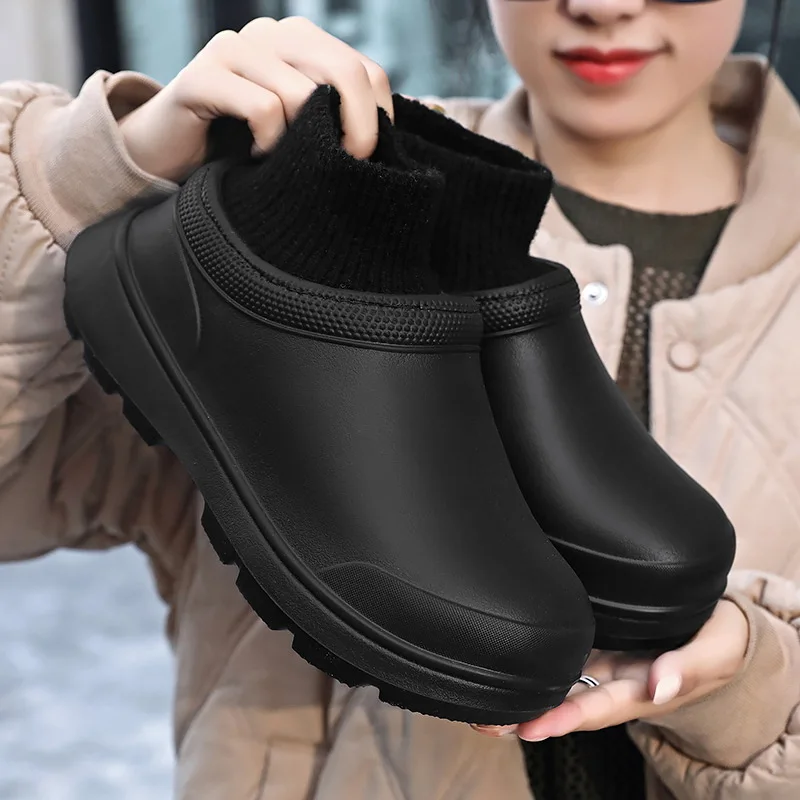 Eva Winter Best Selling Cotton Rain Shoes Waterproof And Non-Slip Shoes Safety Work Shoes Snow Boots Woman