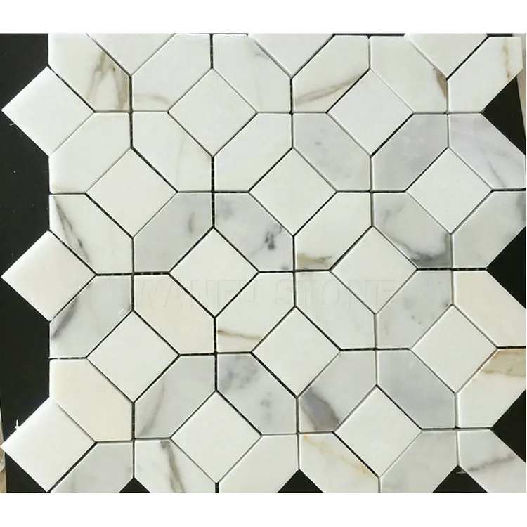 natural marble stone mosaic for indoor television background wall