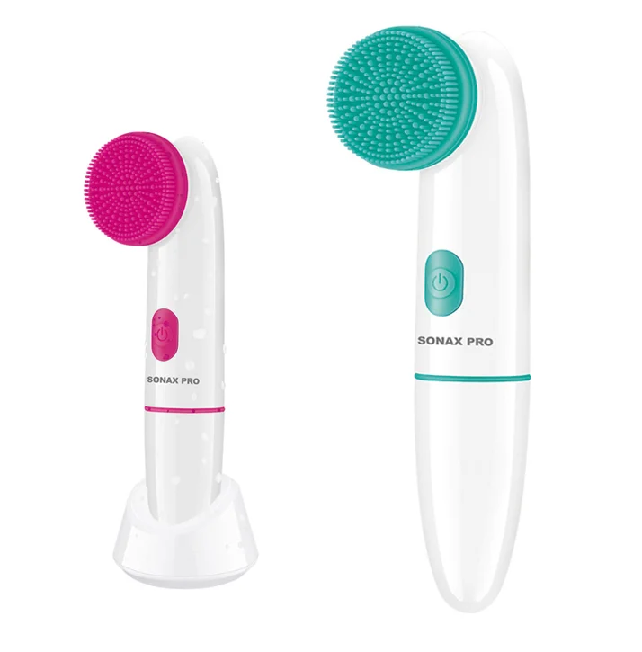 Battery Washable Automatic Changeable Heads Multi-functional Waterproof Great Power 2-in-1 Battery Facial Cleaning Brush