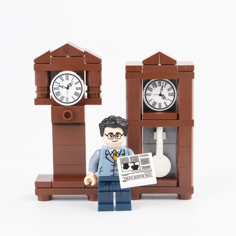 MOC bricks home decoration pendulum vintage clock accessories mini building blocks toys for children