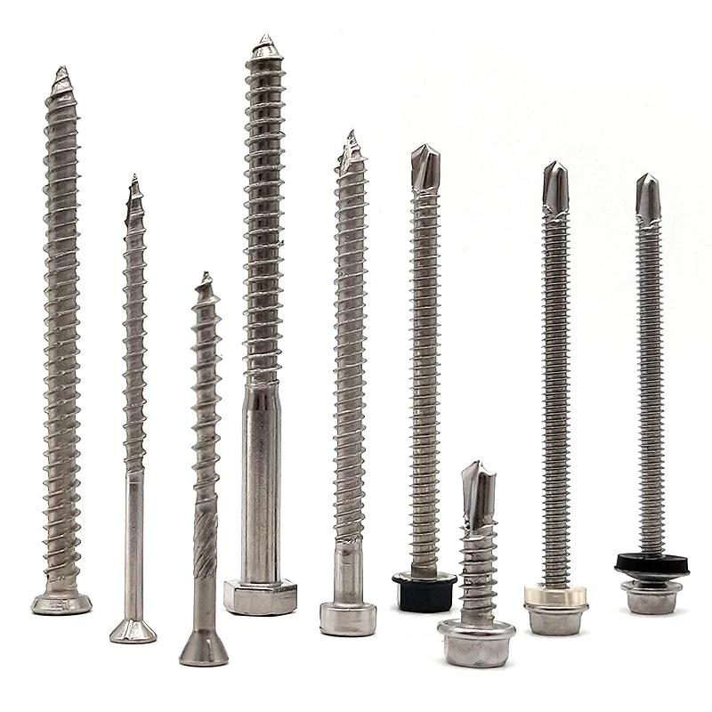 different models Stainless steel roofing Self drilling wood screw self tapping  ground screw