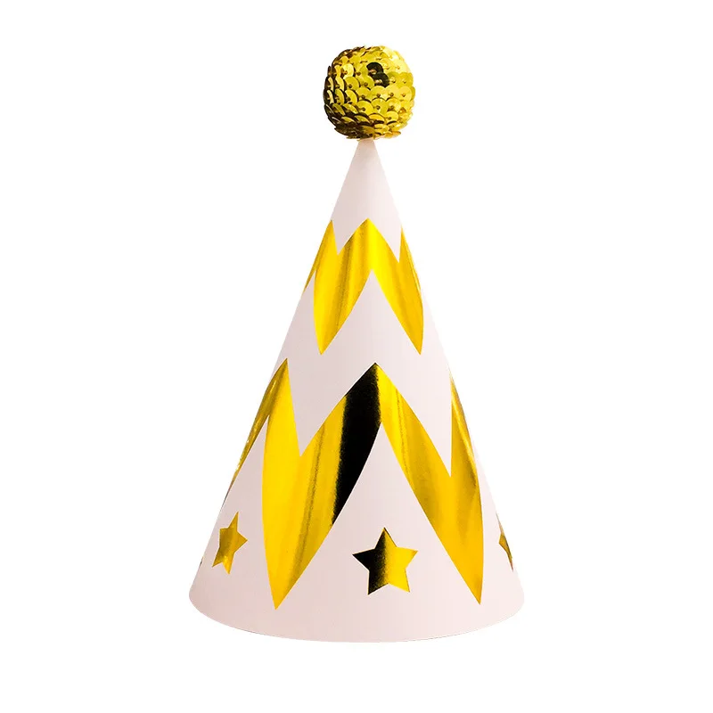 Birthday Party Supplier Baby Shower Decorations Disposable Party Paper Happy Birthday Hat For Children