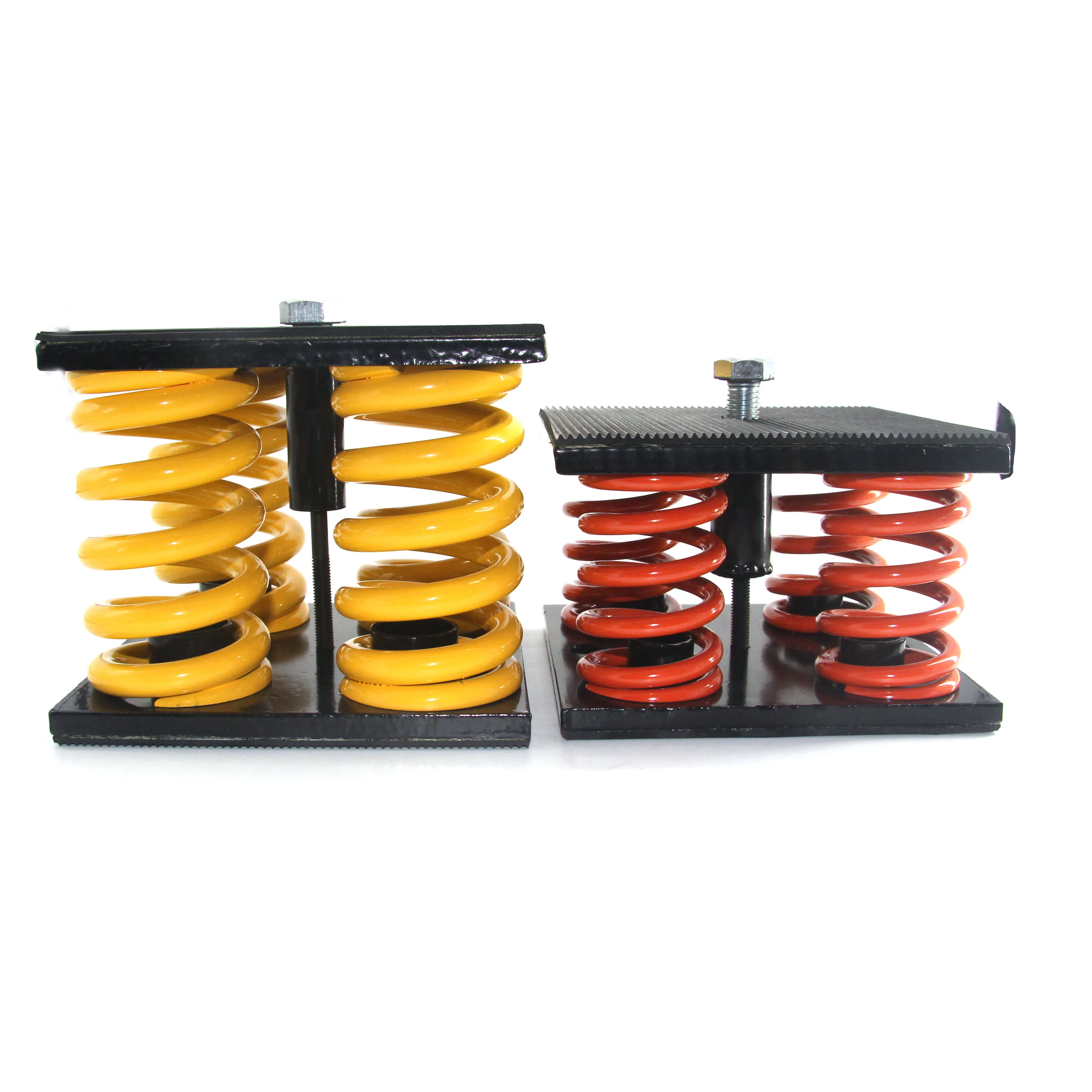 Spring shock absorber system absorb metal casted coil housed steel spring mount anti vibration isolators