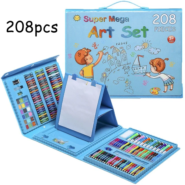 Beautiful Box Packaging 208pcs Children Art Painting Set With Drawing Board Kids Educational Toys Birthday Gift Drawing