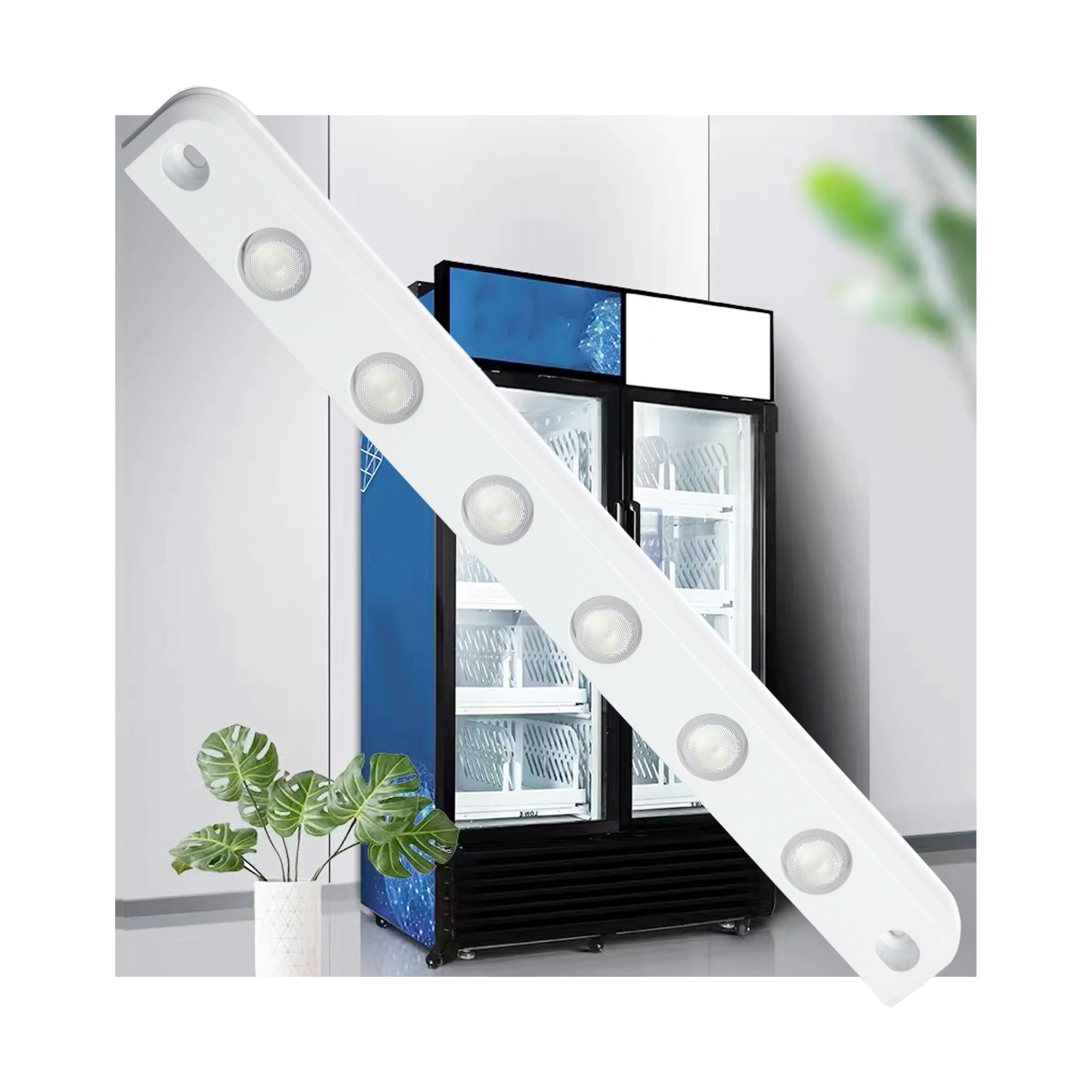 Aluminum Plate Diffuse Lens Drink Cabinet LED Refrigerator Lamp Freezer Light