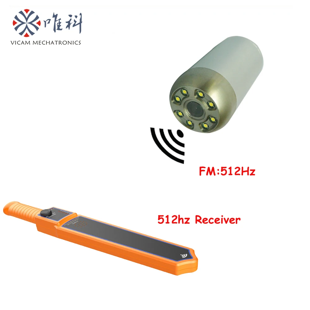 Vicam Under ground snake camera HD 40mm self leveling image Push rod pipe camera 60m to 150m cable length