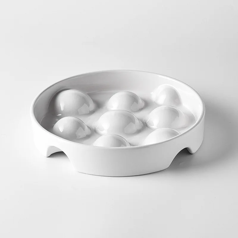 Source Factory High Quality Pets Supplier Ceramic Pets Food Slow Bowl Prevent Chocking Dogs Healthy Slowing Eating Plate