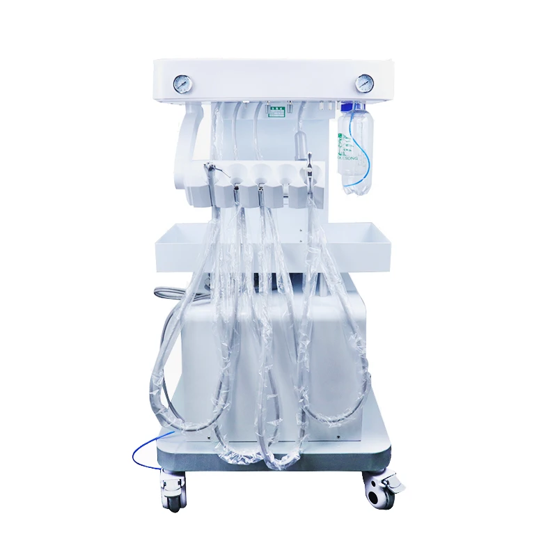 Mobile Portable Dental Unit with Air Compressor Dental Turbine Unit Portable Treatment Unit  cart