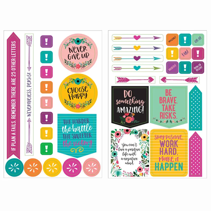 Custom Cartoon Journal Stickers Set Decorative Private Label Sticker Sheet for Planner