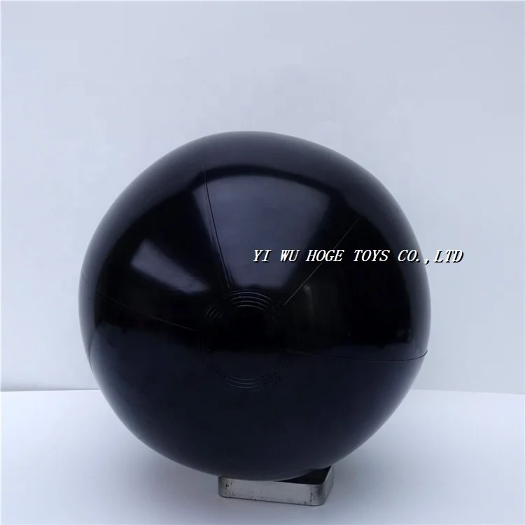 Customized printing logo small big size inflatable eco PVC black beach ball for kids