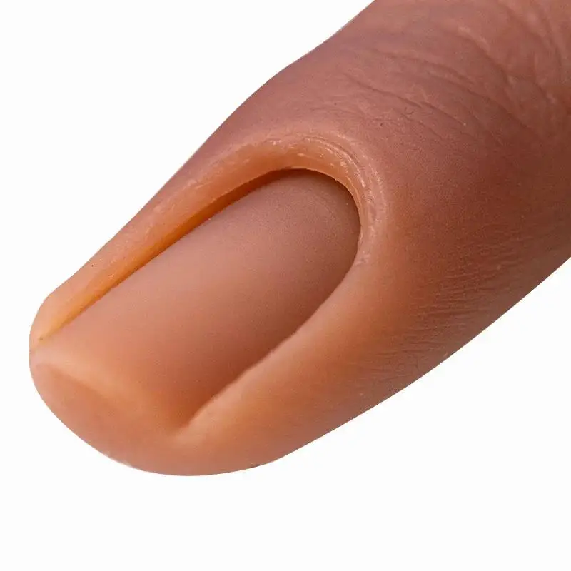 Silicone Practice Hand for Acrylic Nails With Clip Fake Training Hand/Finger Model Nail Nail Display Art Tools