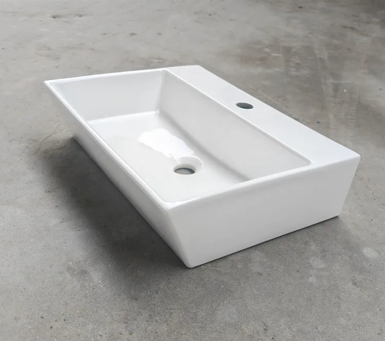 Wholesale ceramic lavatory sink vanity hand wash basin for hotel bathroom sink