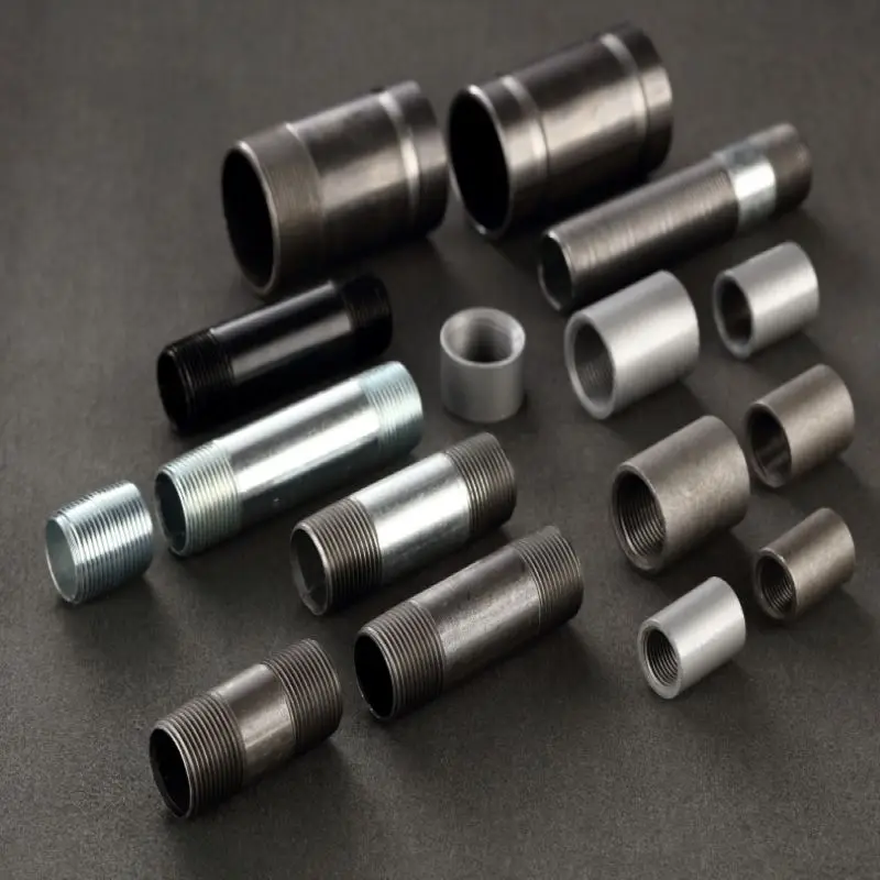 Steel Pipe Nipple BSP Threaded Connector Nipple Barrel Swage Close Nipple