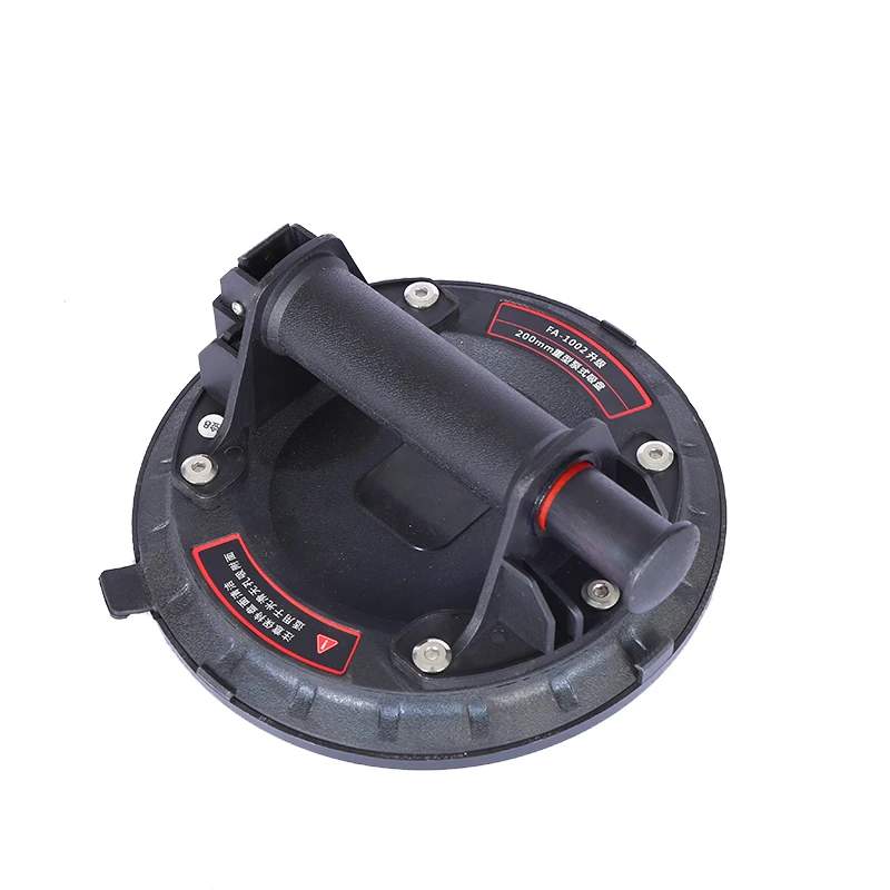 8 inch hand pumping rubber black vacuum sucker with Reinforced nylon handle Vacuum suction cup