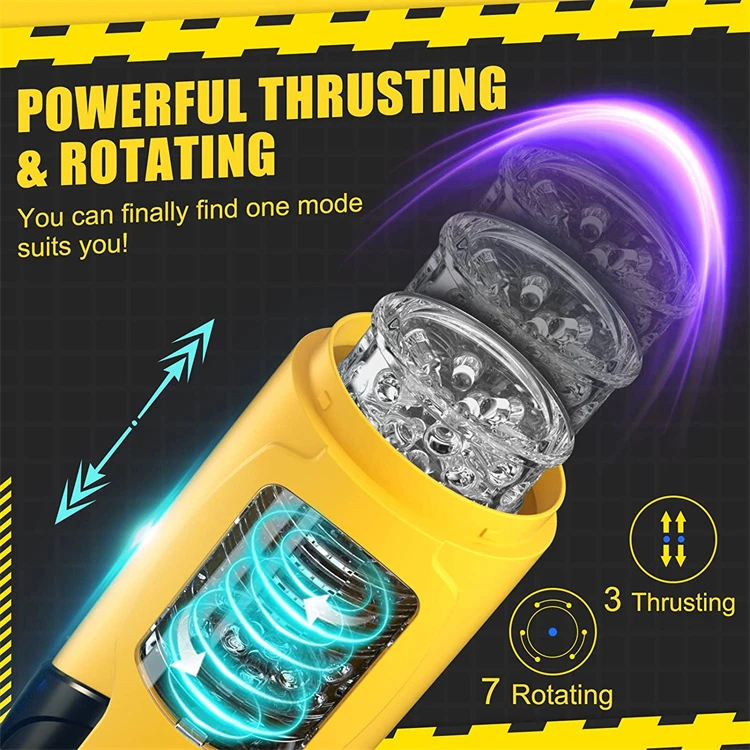 Automatic Male Masturbator Cup Thrusting Rotating For Penis Stimulation Electric Pocket Pussy Sex Toy Rubber Pussy For Men