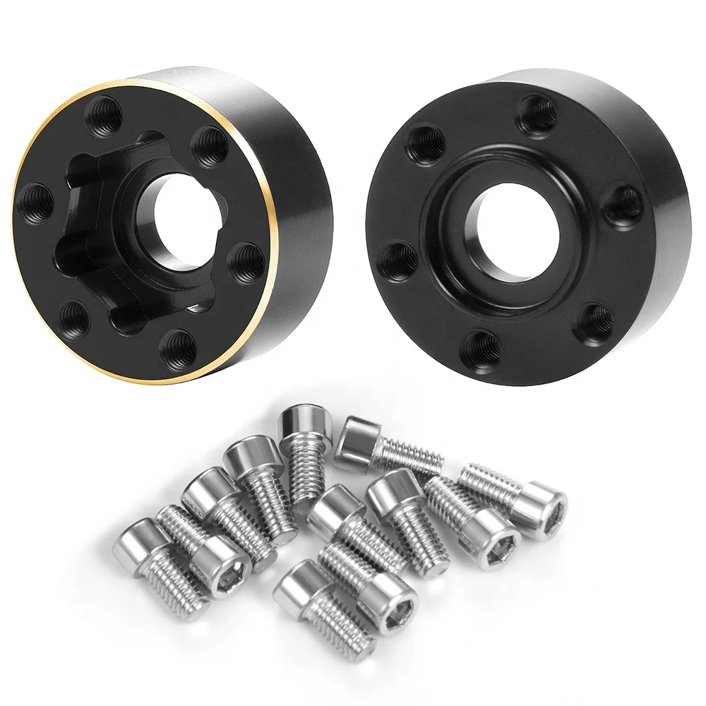 Super 6/9/12mm Wheel Hub Hex Adapter Brass Counterweight for 1.9inch Wheels Rims 1/10 RC  Car Axial SCX10 TRX4 TRX6 Spare Parts