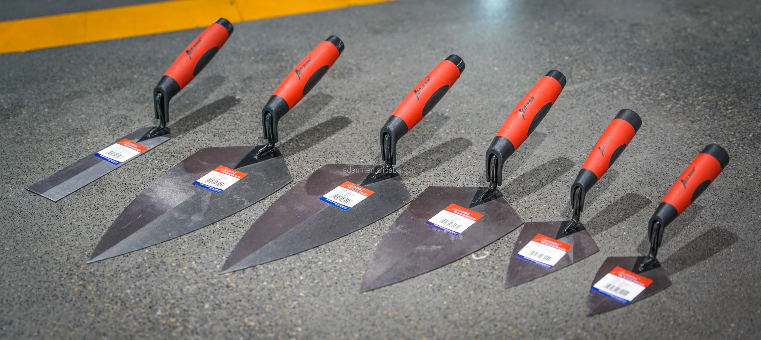 Concrete Masonry bricklaying trowel Hand Construction Tools High Carbon Steel Margin Trowel with High Quality