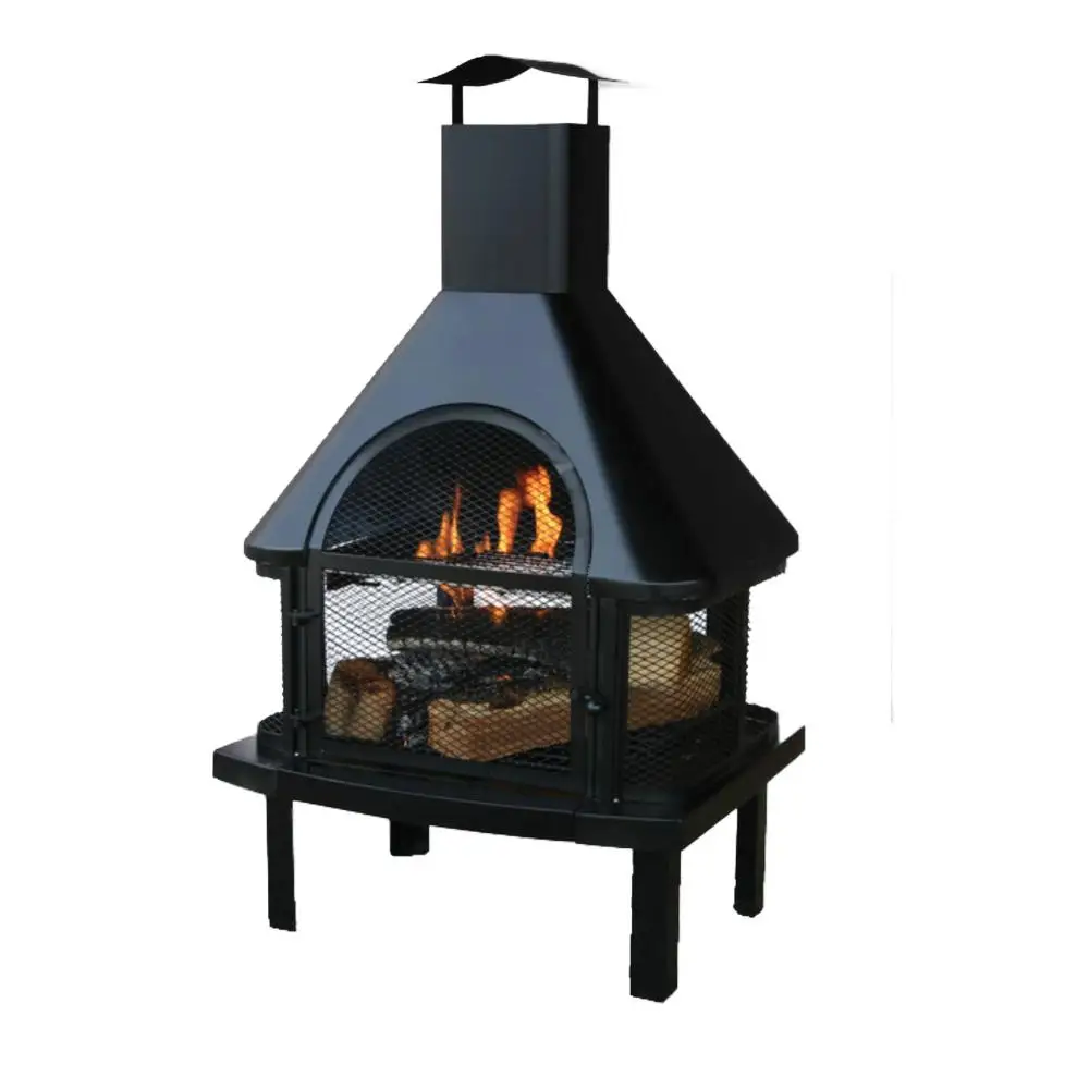 Outdoor House Fireplace Chimney Fire Pit Wood Burning Brazier Fire Bowl Patio Balcony Bonfire