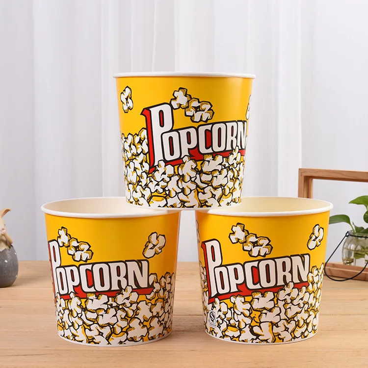 Wholesale disposable custom takeout restaurant food packaging popcorn french fries takeaway fried chicken paper bucket