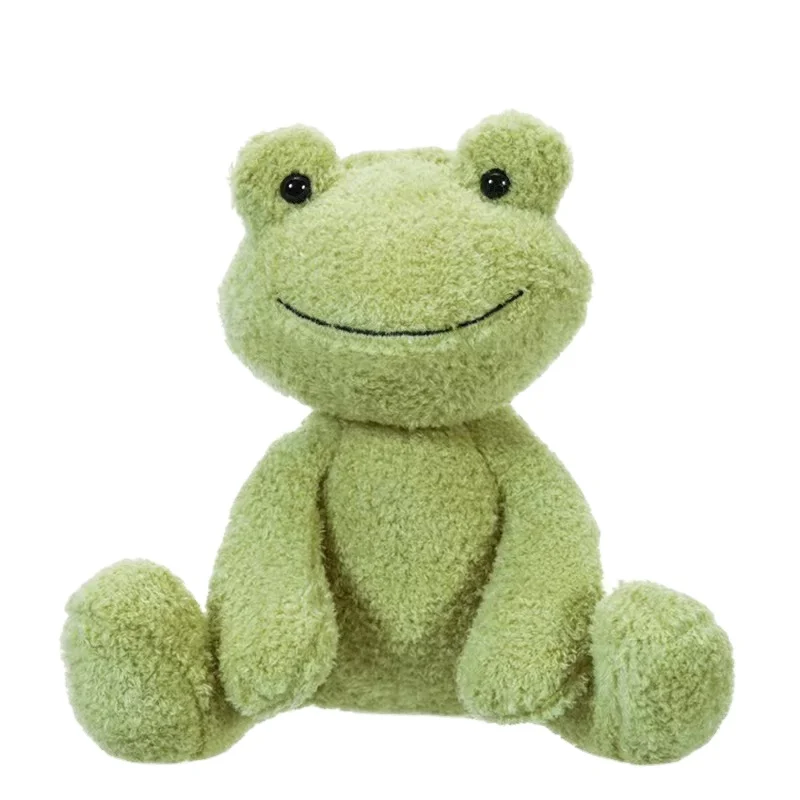 High quality custom size cute frog plush stuffed toy long leg for children