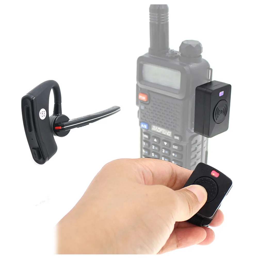 Walkie Talkie Wireless Hands-free PTT Blueteeth Headset Earphone For Baofeng UV-5R UV-82  TC-610 IC-V8 Two Way Radio