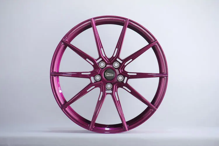Rizo design custom gold luxury monoblock multi spoke 5 stud via jwl forged wheels
