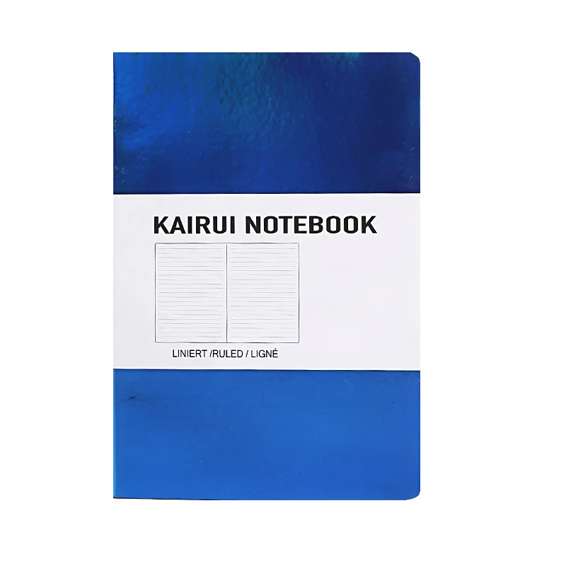 2023 Hot Selling Custom Print Softcover Office Supplies Matte Holographic Notebook  with Custom  Emoboss  Logo