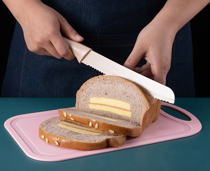 Kitchen Knife set Color wheat straw 6-piece color Chef knife cooking gift box