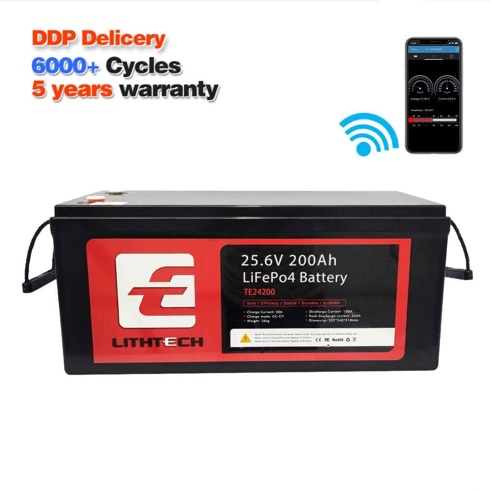 Avepower 24V 200Ah Lithium Battery Rechargeable LiFePO4 Lead Acid Replacement Battery 24V LiFePO4 Lithium ion Batteries