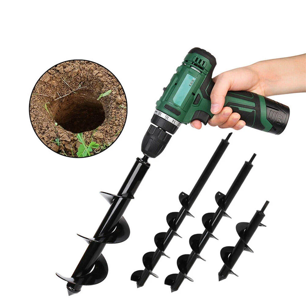 Planting Auger Spiral Hole Digger Drill Bit For Garden Yard Earth Planter