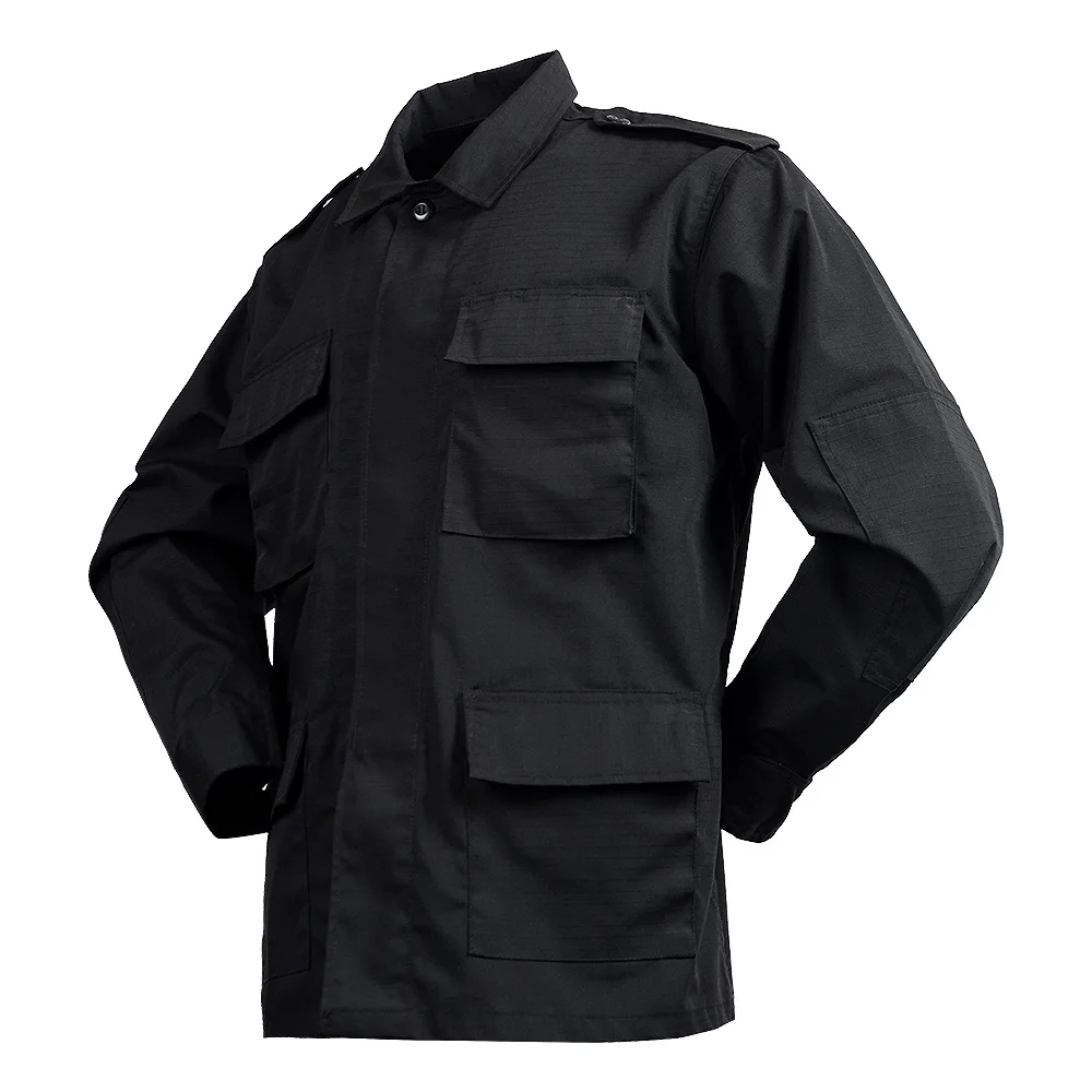 Black Camouflage Color Tactical BDU Uniform