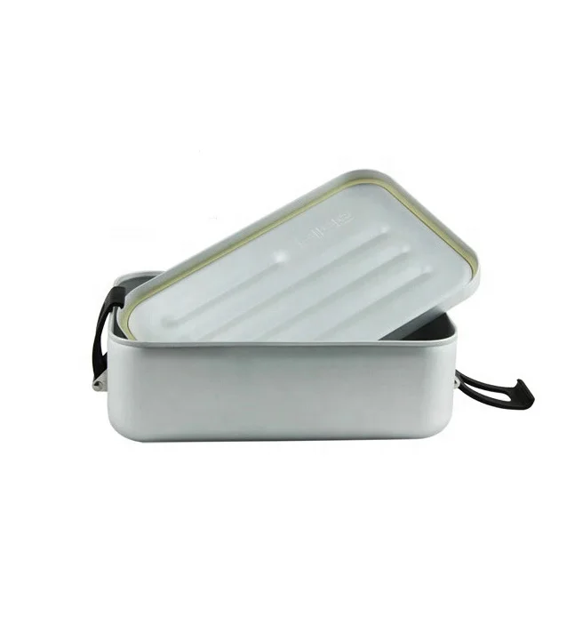 water proof anodizing survival kit aluminum box with rubber seal ring and clasp