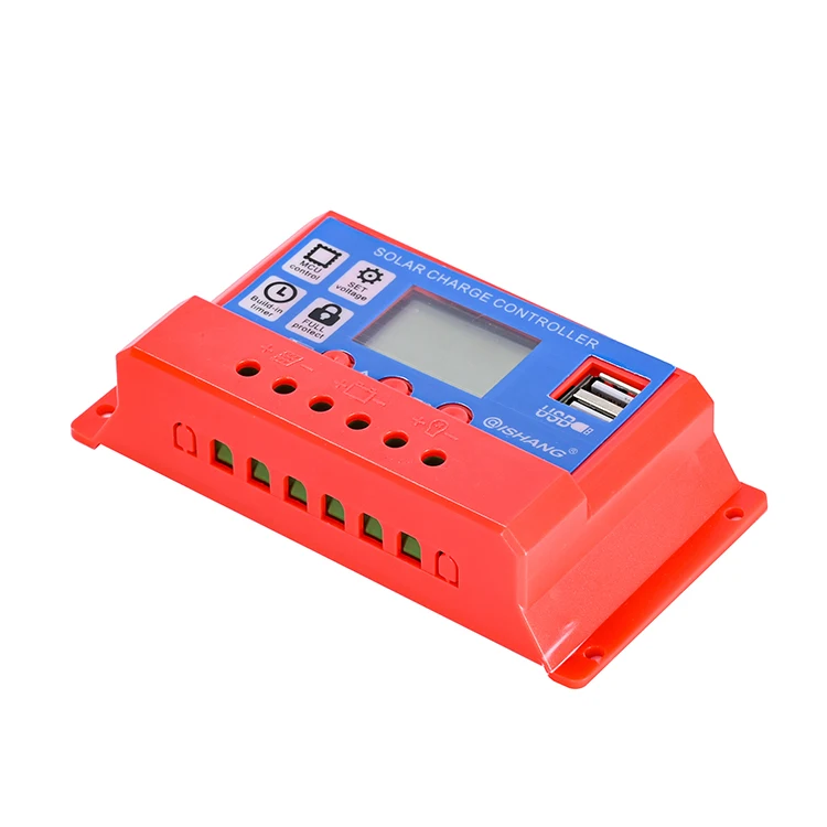 Solar Controller 220v 10amp Pwm Digital Display Solar Controller 24v Solar Charge Controller