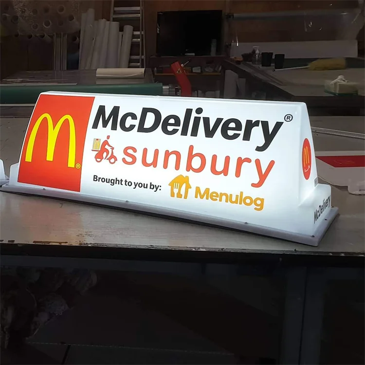 wholesale price china factory price magnets custom led taxi light box for taxi advertising car media solution