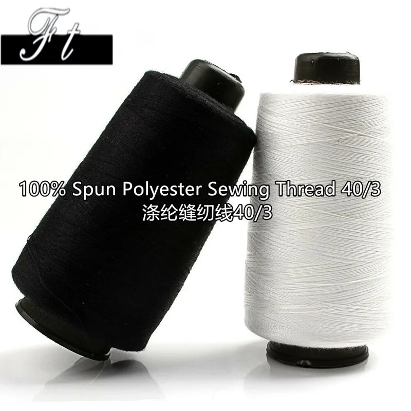 High Quality sewing threads 100% polyester sewing yarn  50/2 raw  white manufacturer