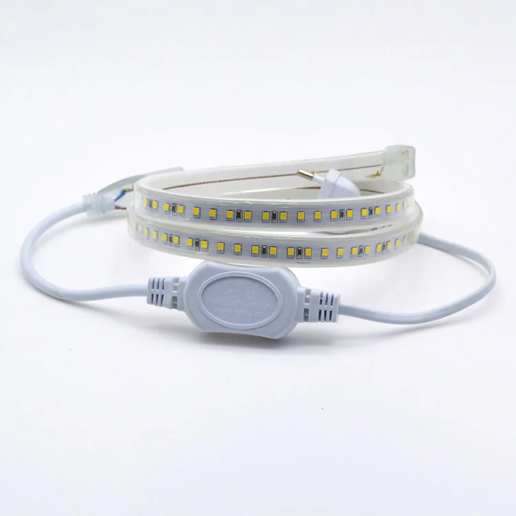Ультраяркая уличная гибкая светодиодная лента SMD2835 высокого напряжения переменного тока 110 В 220 в 60 светодиодов