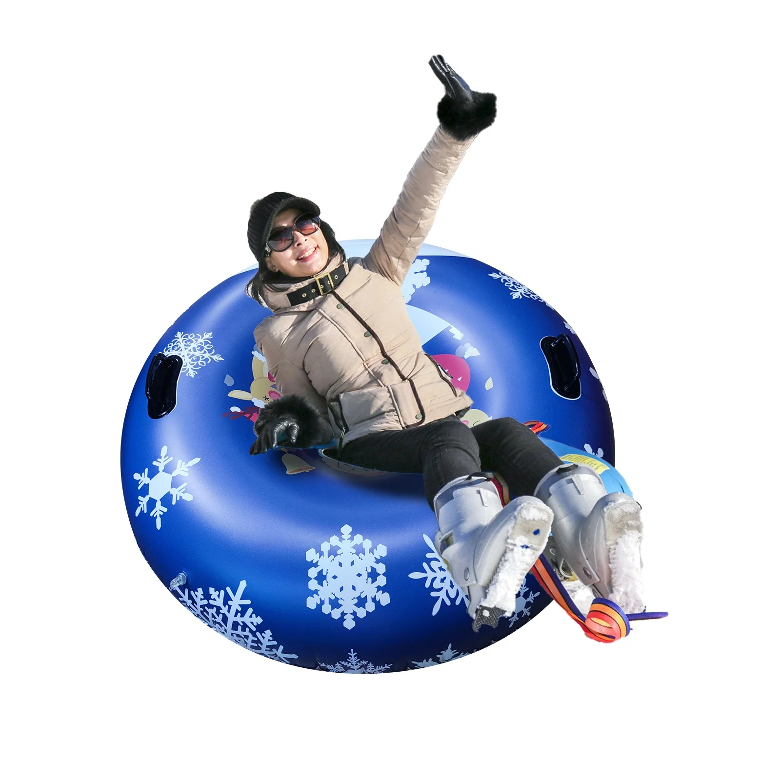 Изготовленные на заказ фабрики снеговая труба Heavy Duty надувной снежные сани с ручками для катания на коньках Зимний отдых на открытом воздухе