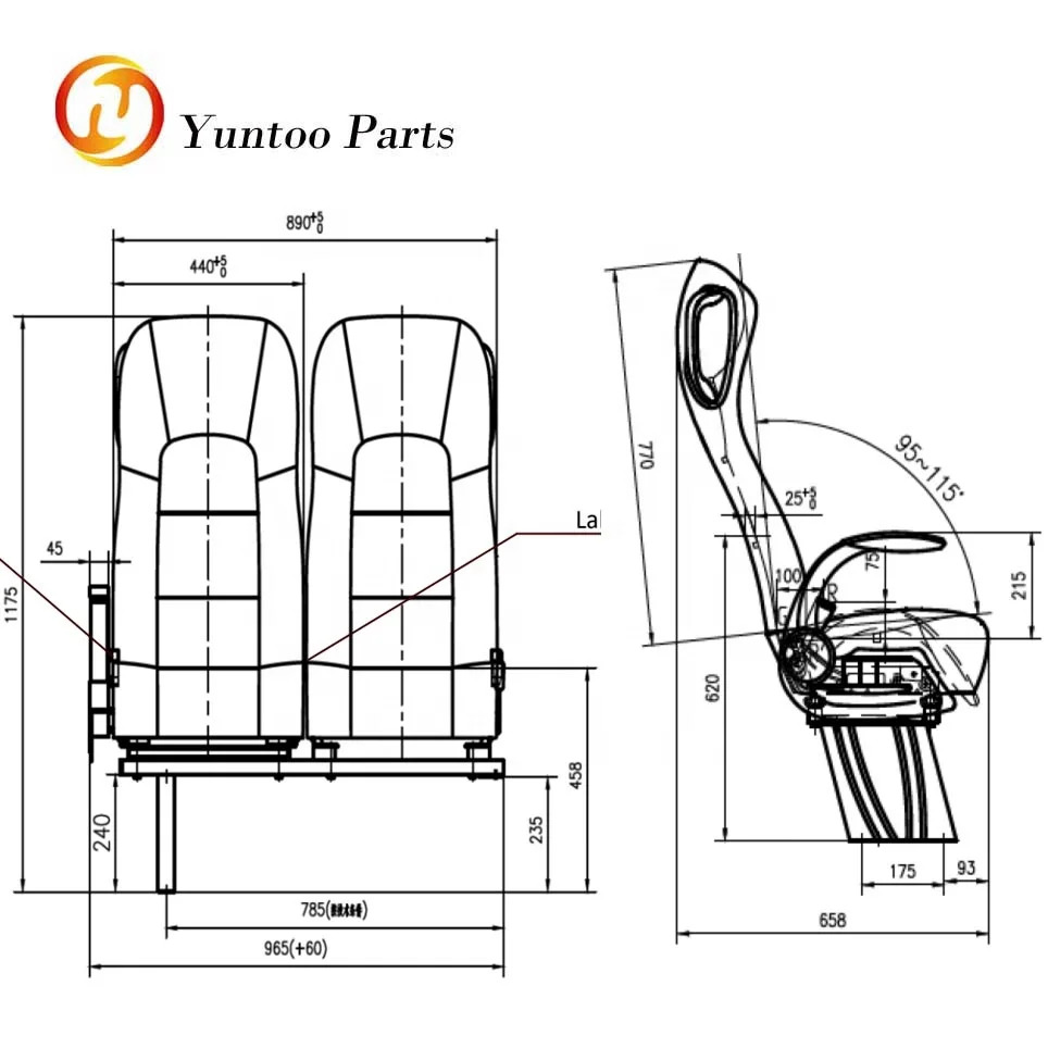 hot selling safety comfortable artistic bus passenger seat with OEM price