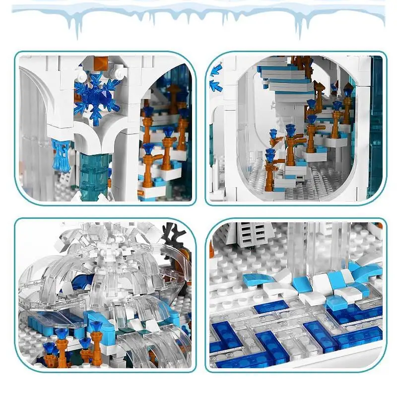 Формовка King 11009 MOC креативные игрушки с кристаллами замок строительные блоки модель развивающий подарок для девочек сборка строительных игрушек
