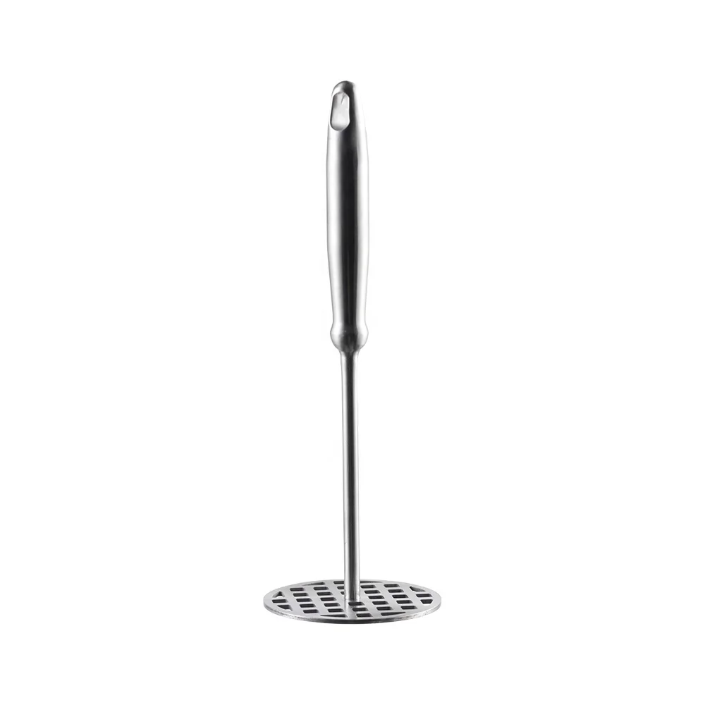 New Stainless Steel Kitchen Tool Smooth Potato Crusher and Fruit Chopper Premium Metal Masher