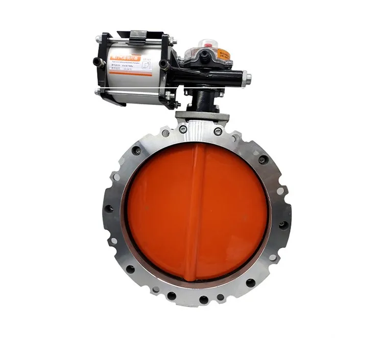 Cheap aluminum alloy pneumatic butterfly valve 350mm diameter dust butterfly valve