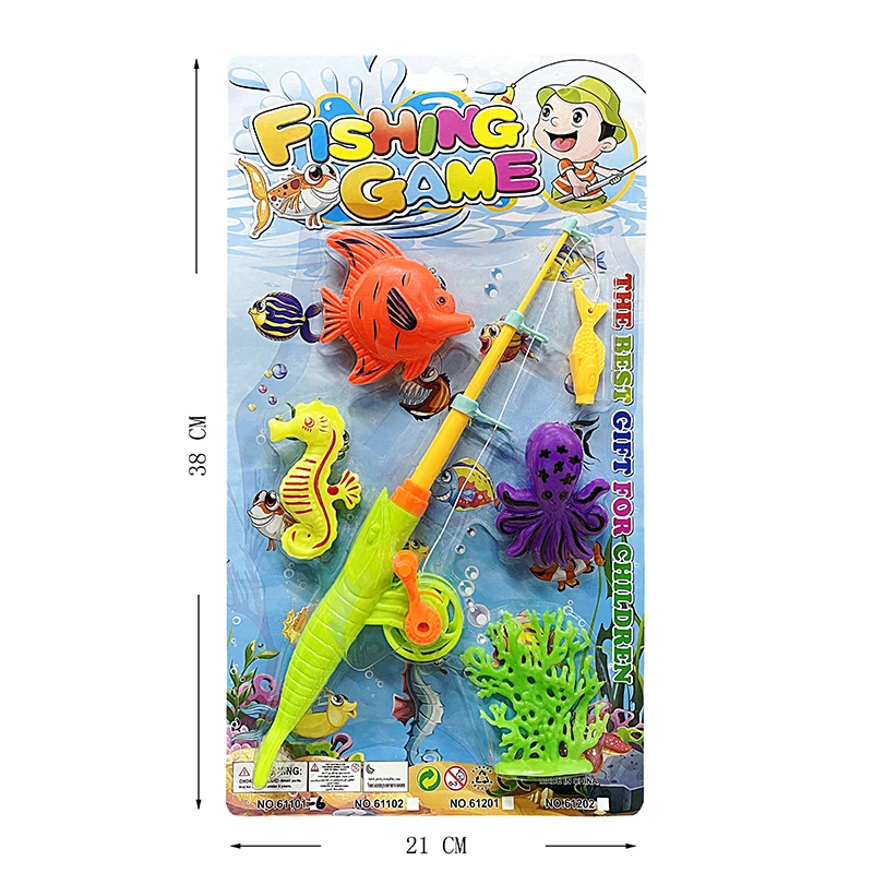 Hot Selling Factory Price Pretend Play Gift Fishing Game Toy Funny Magnetic Fish Toy Bath Baby Fishing Set plastic Toys For Kids