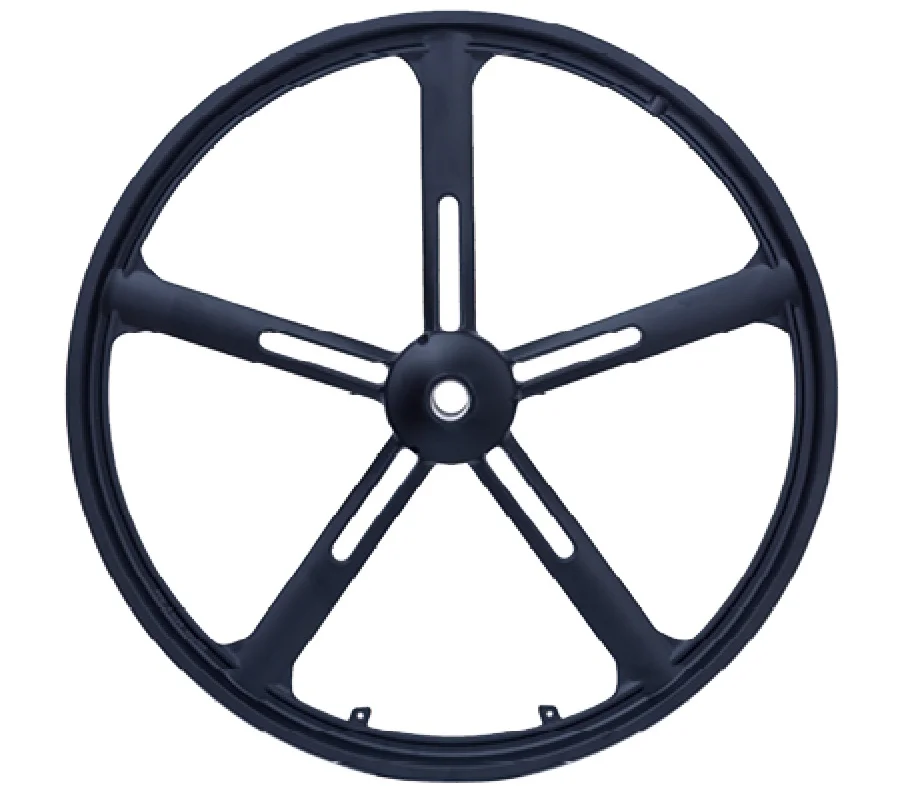 Good quality   24Inch Drum Brake Solid Tire Bike Rim Lightweight Magnesium Alloy 5 Spokes Integrated Folding Bicycle Wheel