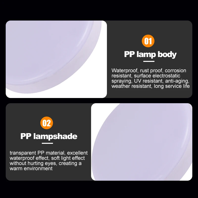 Moisture-proof Led Bulkhead Light Round Surface Mounted Ceiling Light IP65 Waterproof Bulkhead Lamp