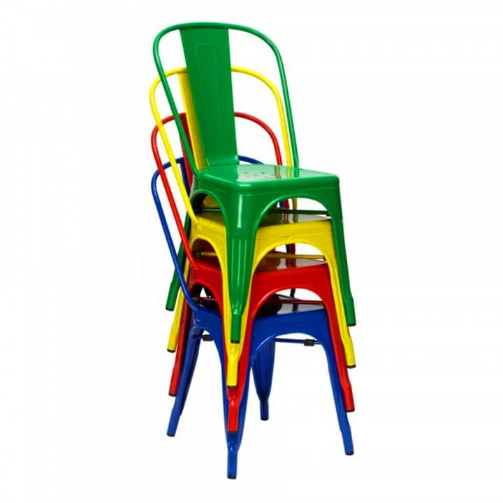 Wholesale Restaurant Industrial Metal Iron Steel Tolixs Chair in Copper/Gunmetal/colorful Industrial Style metal dining chair