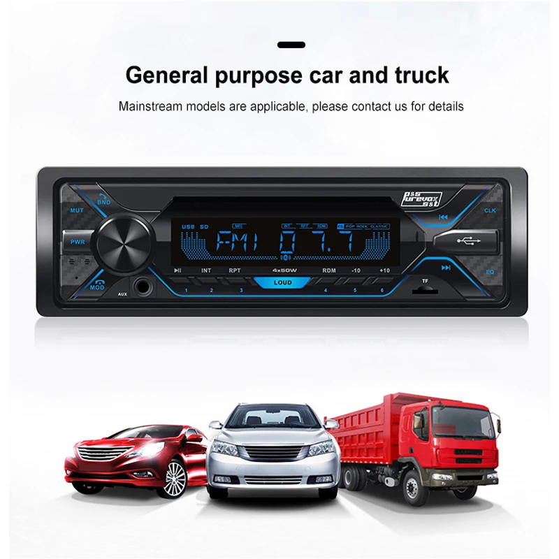 Fixed Car Universal Auto Radio 12v Bluetooth-enabled Fm Car Radio Mp3 Player